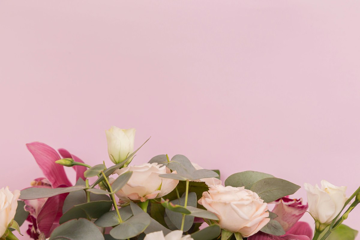 mothers day menu pink flowers