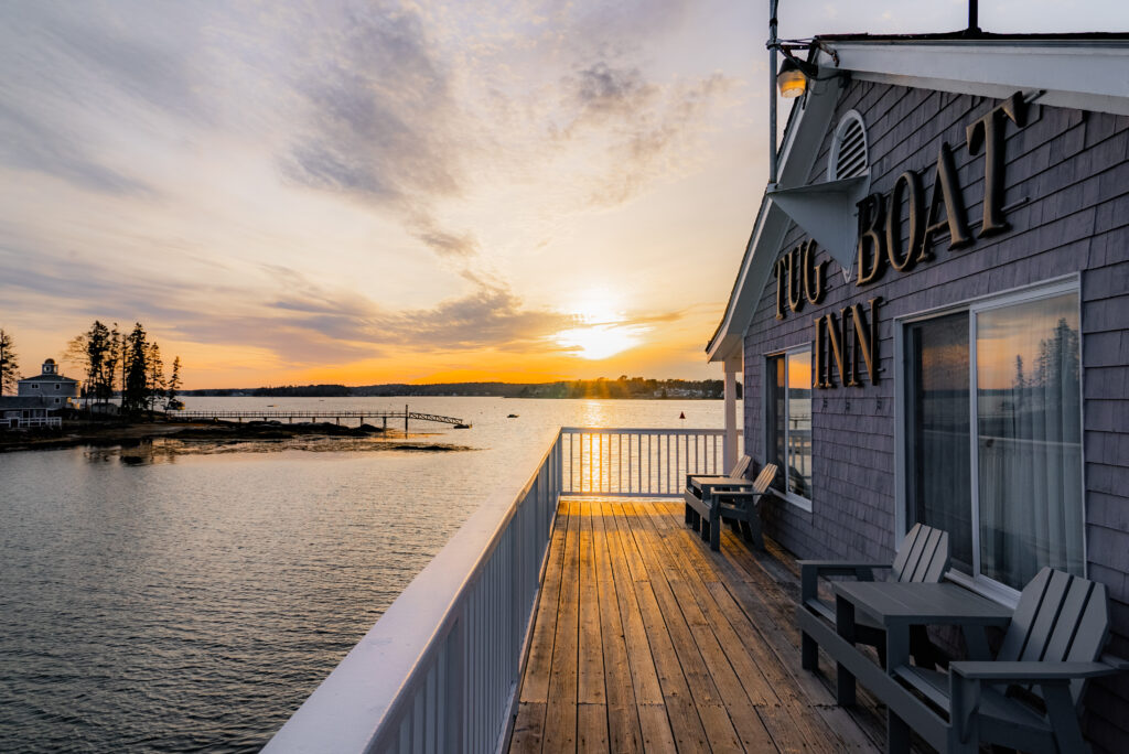 Tugboat Inn Deck Sunset View