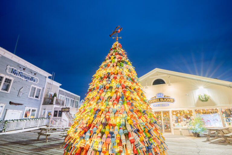 Downtown Boothbay Harbor Lobster Buoy Tree